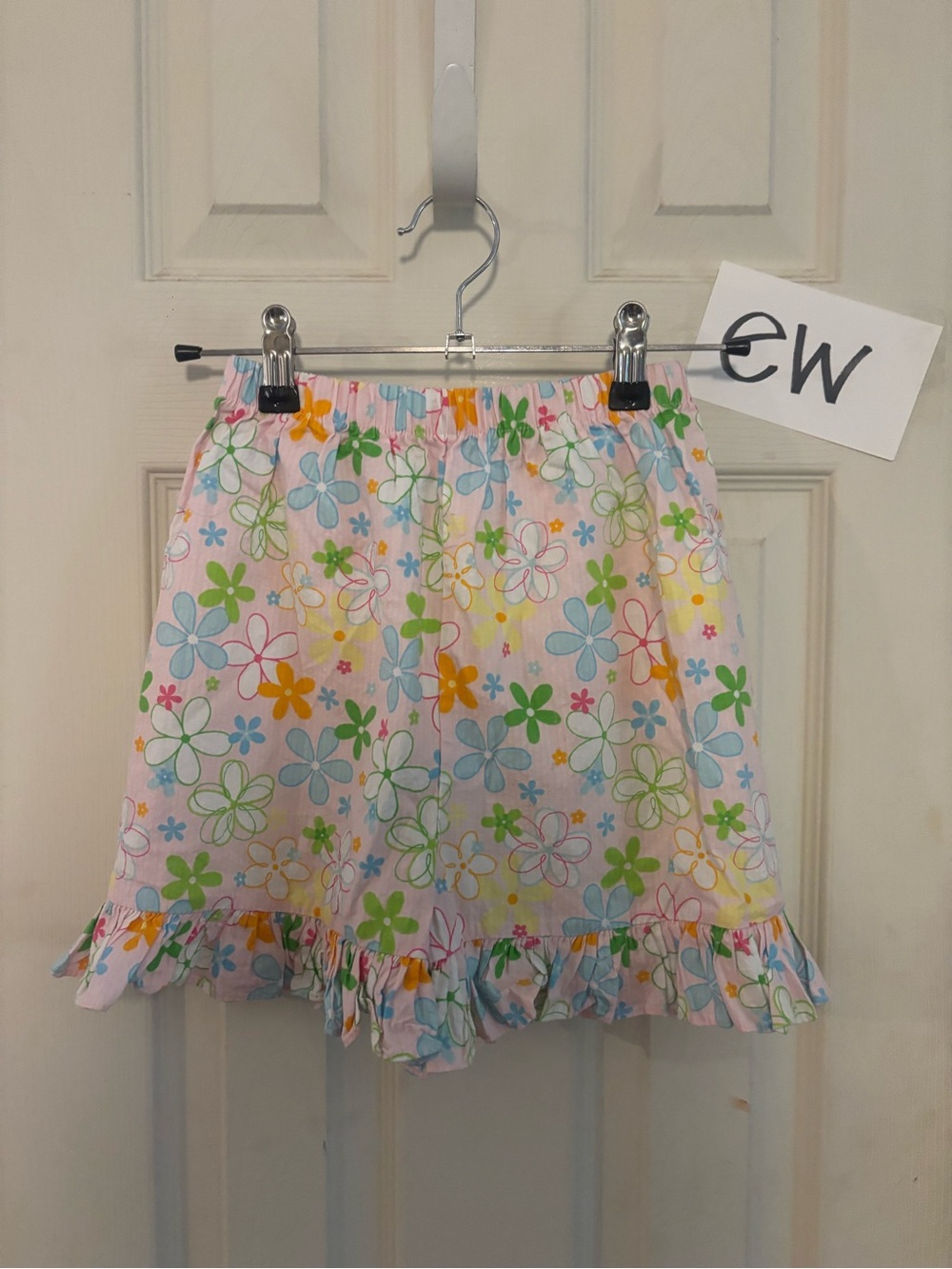 Little English Pink Floral Ruffle Hem Shorts